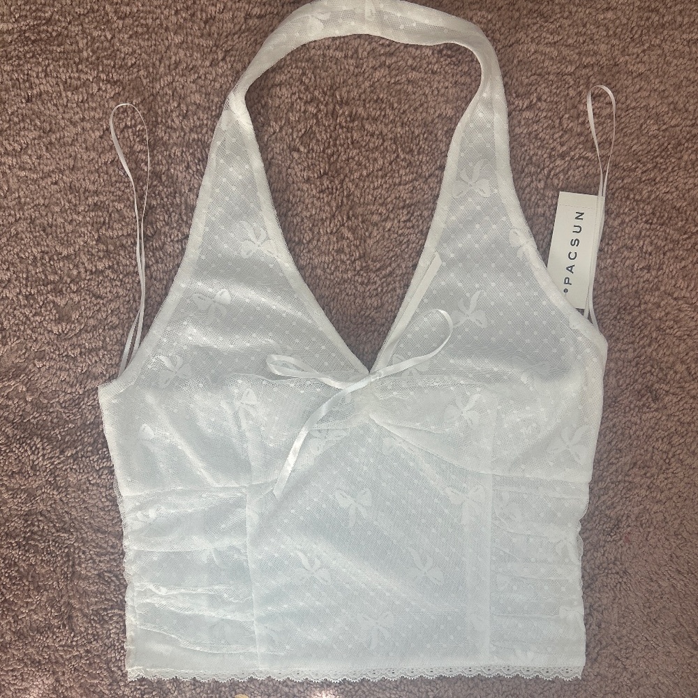 Pacsun White Halter Top